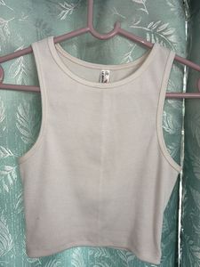 Ribbed Tank Top - white