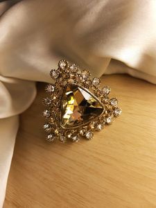 Gorgeously Designed Cystal Cocktail Adjustable Rin