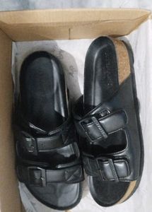Neeman's Cork Sandals- Solid Black