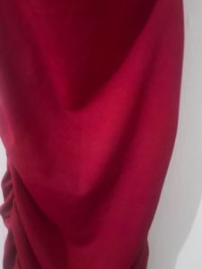 Elegant Draped Burgundy Dress