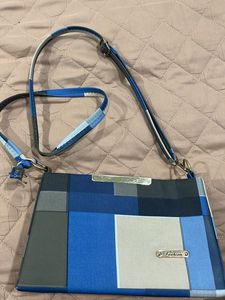 Stylish Blue Geometric Crossbody Bag