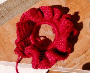 Red Flower Hair Tie