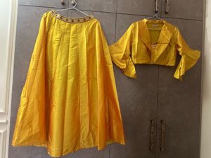 Yellow Skirt &amp; Blouse Set