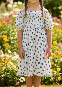 9-10 year Floral Off-Shoulder Dress