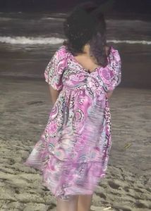 Zudio Flowy Pink Paisley Print Dress