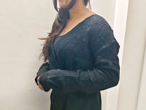 Cozy Black Knit Dress
