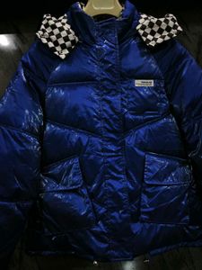 Shiny Blue Puffer Jacket