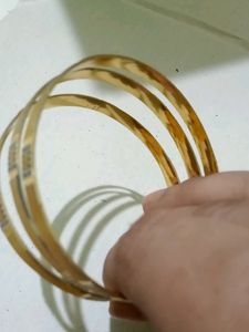 White Gold Polish Bangles