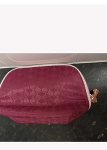 Ted Baker Burgundy Cosmetic Pouch