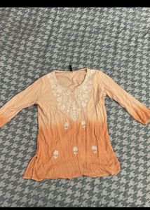 Ombre Embroidered Kurta