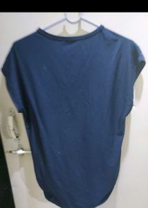Graphic Print Navy Blue T-Shirt