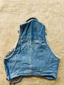 Denim Ruched Halter Top