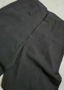 Wide Leg Slit Black Pants