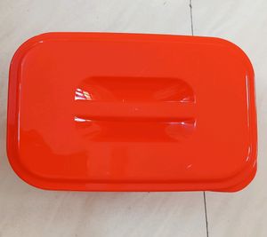Rectangular Red Plastic Basket, For Storage