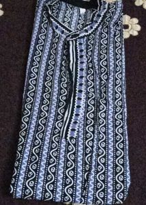 Patterned Wide-Leg Pants