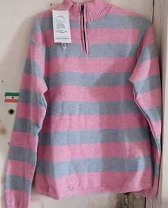 Kvetoo Zipper High Neck Swetshirt For Women