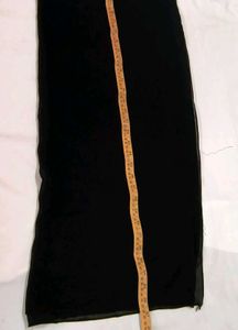 Black Embellished Dupatta soft &amp; silk pearl border
