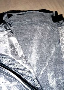 ajrakh crepe silk saree blous