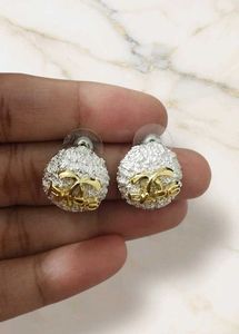 Chanel Paris Stud Earrings