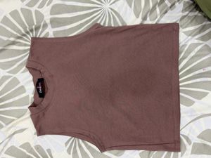 2 Sleek Mauve Sleeveless Tops