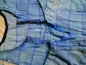 Blue Tie-Dye Nighty with Paisley Print