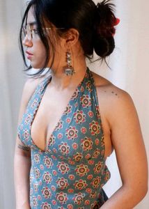 y2k wildstripe grove reversible GEET halter top
