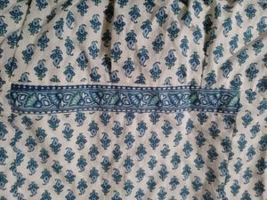 Blue &amp; White Floral Print Dress