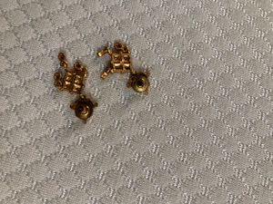 Golden Earring With Multi Colour Stones