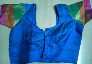 Vibrant Blue Silk Blouse