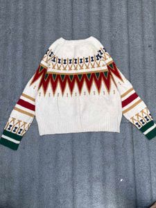 Patterned Knit Pullover Sweater
