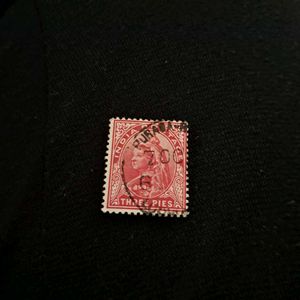 1890s British lIndia Queen Victoria 3 Pies stamp