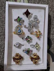 Assorted Gemstone Rings Set
