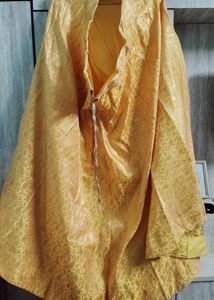 Silk Yellow Long Skirt With Dupatta