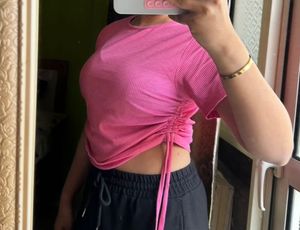 Pink Tie-Side Top
