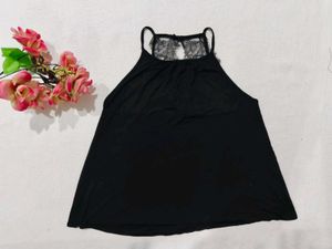 H &amp; M : Sleek Black Spaghetti Strap Tank Top