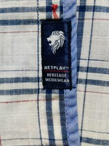 White Blue Checks Pure Cotton Shirt