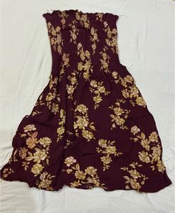Floral Smocked Maxi Dress with shrug