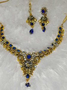 royal blue necklace set
