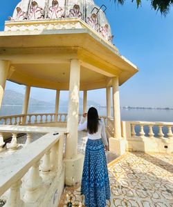 Elegant Blue Patterned Skirt