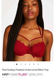 Hunkemoller Red Textured Bra