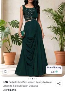 Elegant Dark Green lehenga choli