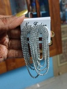 Sparkling Rhinestone Necklace and Earring Set