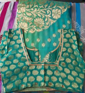 Saree Heavy In Blue Color