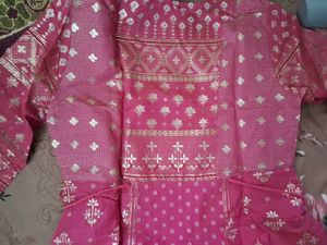 Vishudh Pink Kurta with Gold Print