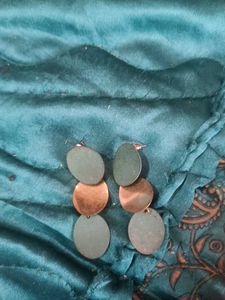 Gold Jhumka Earrings with Beads
