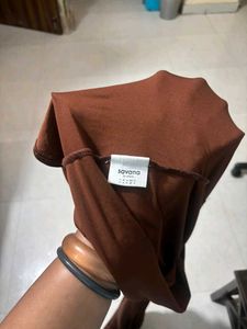 Elegant Brown One-Shoulder Maxi Dress