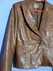 Brown Leather Blazer💸