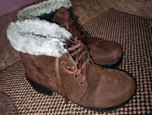 Brown Fur Trim Boots