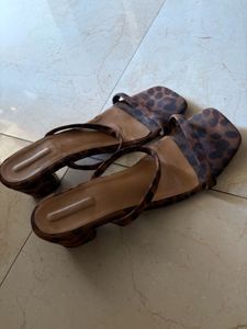 Leopard Print Block Heels