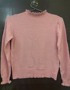 Bossini Cute Pink Ruffled Knit Top